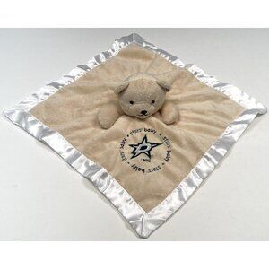 BABY FANATIC 13" Plush Satin Embroidery Dallas Stars Bear Lovey Security Blanket